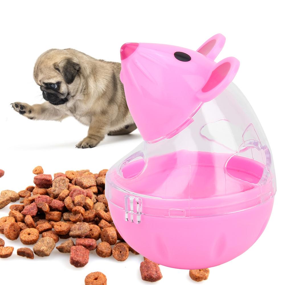 Pet Cat Dog Leakage Feeder Slow Food Dispenser Mice Tumbler Design Ball Toy