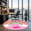 Peppa Pig Printed Round Rug Carpet Chair Rug Area Rug Entryway Doormats,for Office Chair Living Room Bedroom Kitchen Room.