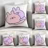 Cartoon Cute Asamimichaan Pillow Case Sofa Decorative Double-sided Print Plush Square Throw Pillow Covers Cushion Decor Cover