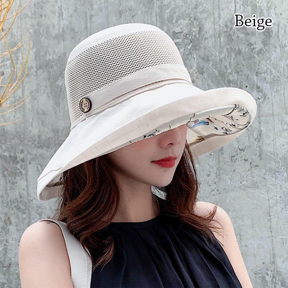 Foldable Bucket Hat UV Protection Sunshade Hat Women Sun Cap