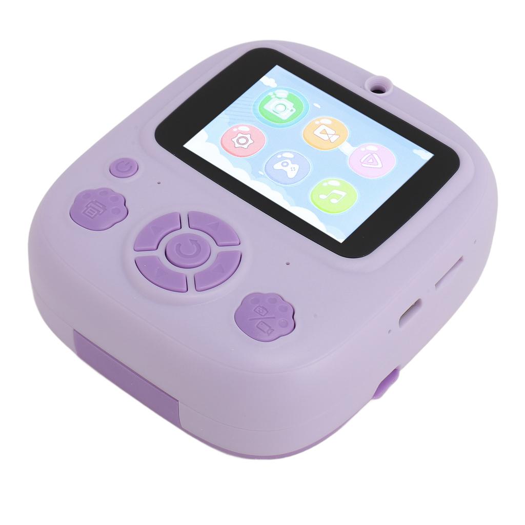 Instant Print Camera for Kids 2.4 Inch IPS HD Screen 1080P Dual Lens 8X Digital Zoom Autofocus
