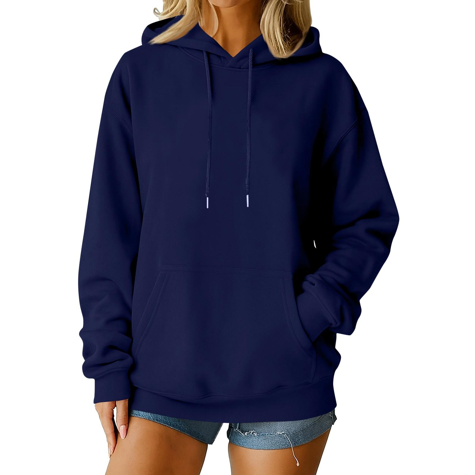 

Женские топы с длинным рукавом, футболки с круглым вырезом, осенняя мода, повседневные деловые туники-блузки L тёмно-синий