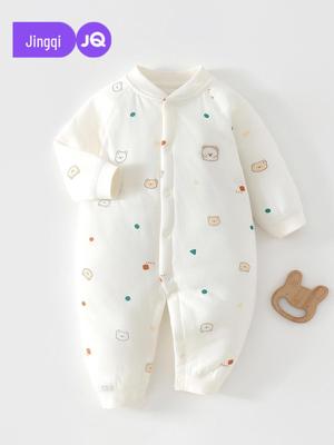 Jingqi Warm Cotton Newborn Romper - Autumn/Winter Baby Onesie