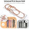 6Pcs Metal Heart Shaped Pen Holder Clips Portable Notebook Loop Clamps For Books Journals Bookmarks
