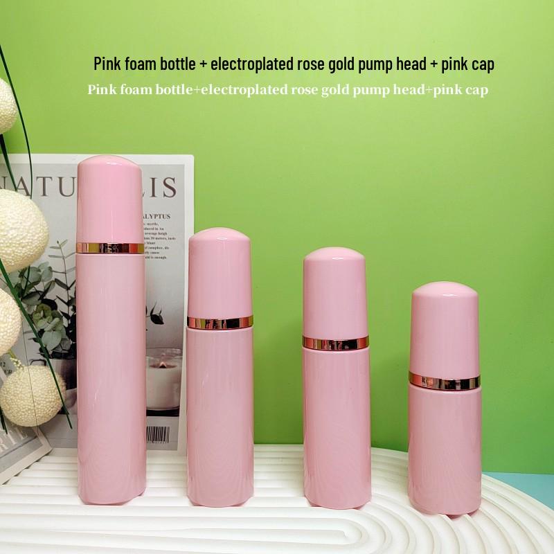 60ml Pink Travel Foaming Intimate Mousse Dispenser Bottle for Eyelash Cleanser
