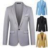 Móda Pánské Jednobarevné Dlouhý Rukáv Klopa Slim Fit Sako Oblekový Kabát Vrchní Oblečení