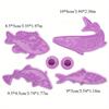4pcsSet of Fish-Shaped Polymer Clay Texture Embossing Stamps - Vibrant Purple and Blue Designs for Pottery, Ceramics, and Craft Projects, Art Supplies