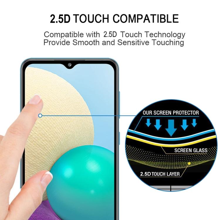 For Samsung Galaxy A02 Full Glue Full Screen Tempered Glass Film