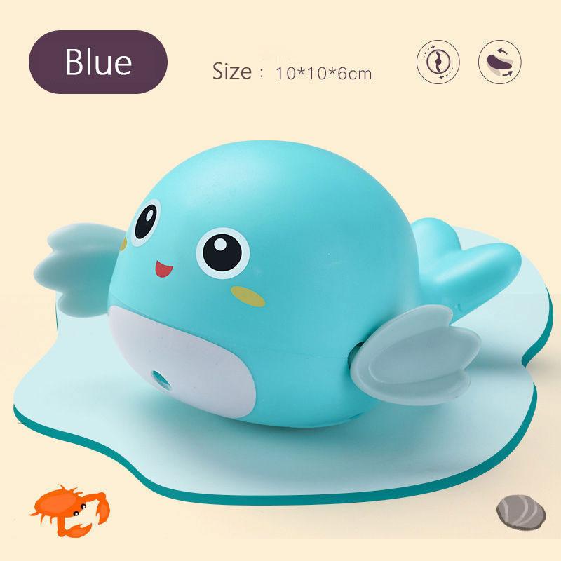 Summer Kids Bath Toys Clockwork Clownfish & Dolphins Swimming Water Play Set Classic Beach Fun Educational Toy for Baby Children