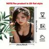 Retro Tin Poster Wall Decor1pc Metal Poster - Korean-Style Female Face & Korean Text Design - Heavy-Duty Iron