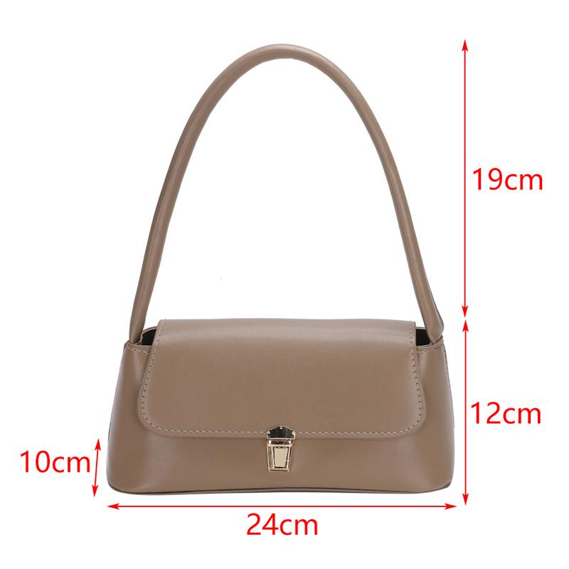 Women Retro Tote Bag Trendy Vintage Underarm Bag Portable Casual PU Leather Solid Color Simple Mountaineering Bag Christmas Gift