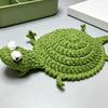 Crochet Lizard Coaster, Funny Handmade Animal Cup Mat, 3D Knitted Drink Coaster for Desk, Cute Heat Resistant Table Protector