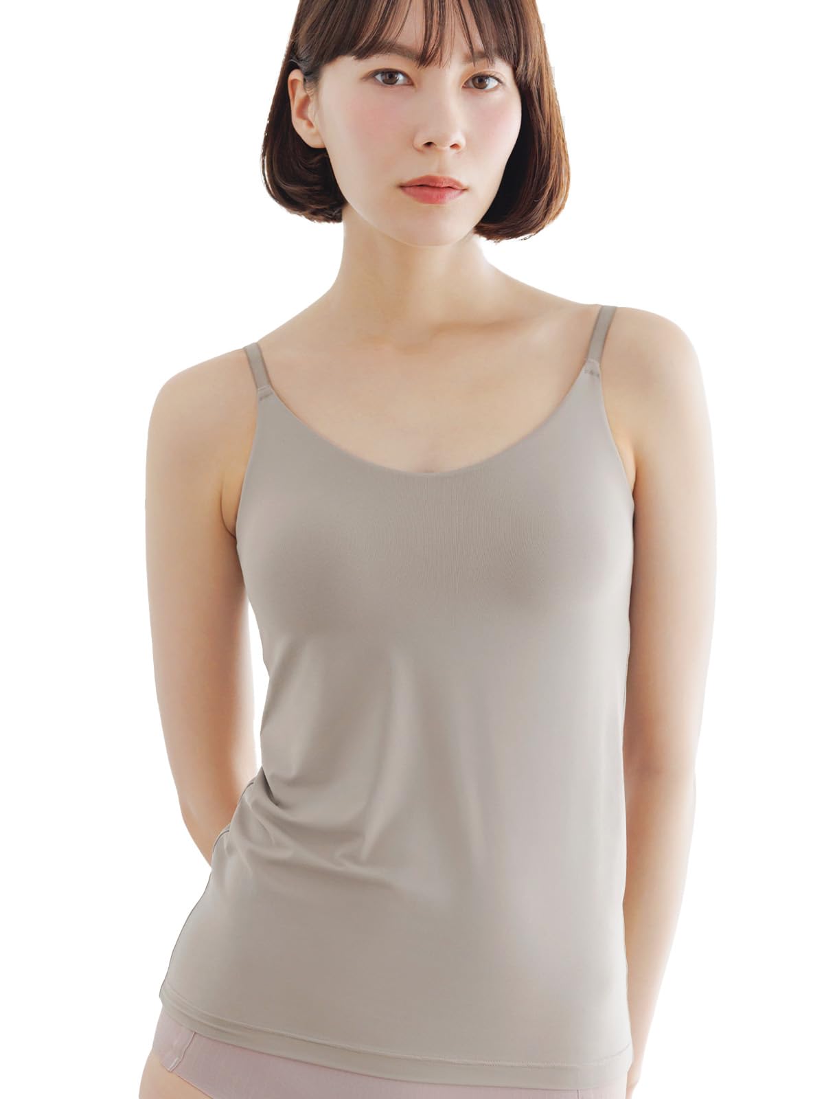 

Бра Топ Майка с Чашками Нижнее Белье Бра Майка Формирующее Белье [Bambi Water] [Запатентовано] Женский (S, бежевый)