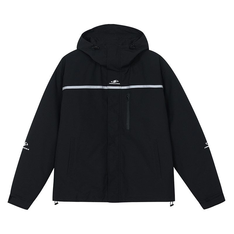

HACR Sports Harshandcruel Retro Sports Three-Proof Loose Embroider Quilted Shell Jacket Ski Suit Black M
