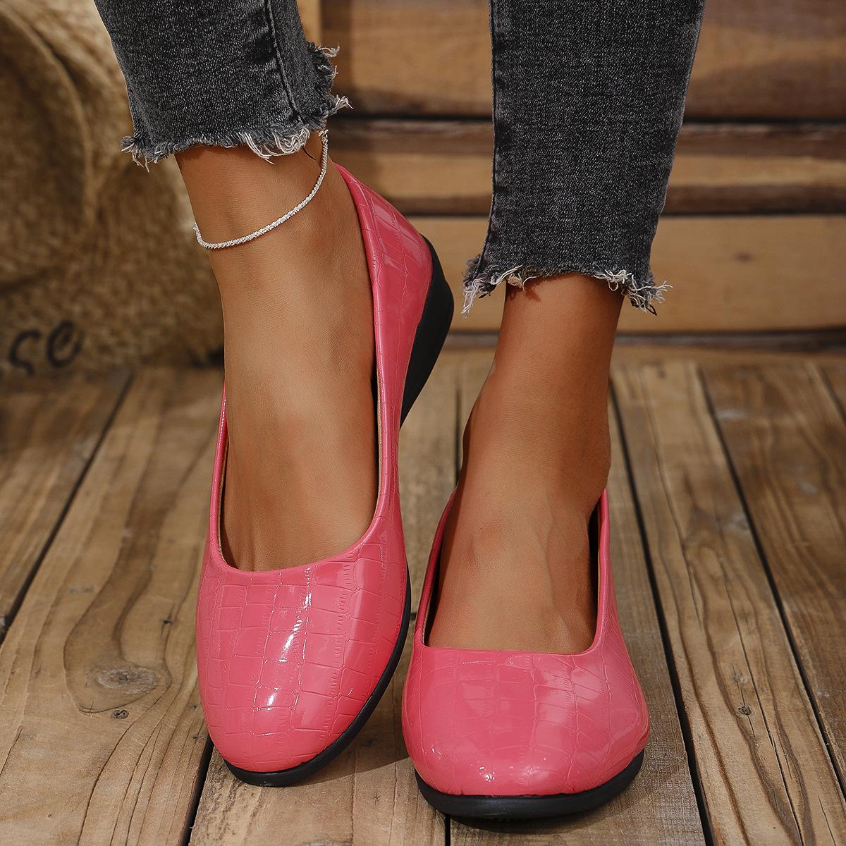 

Новые туфли-лодочки большого размера на остром клиновидном каблуке, женские туфли Doudou, спортивная и повседневная обувь для женщин 42 розовый