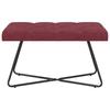Bench with Button Tufting Wine Red 80 x 40 x 46 cm Fabric