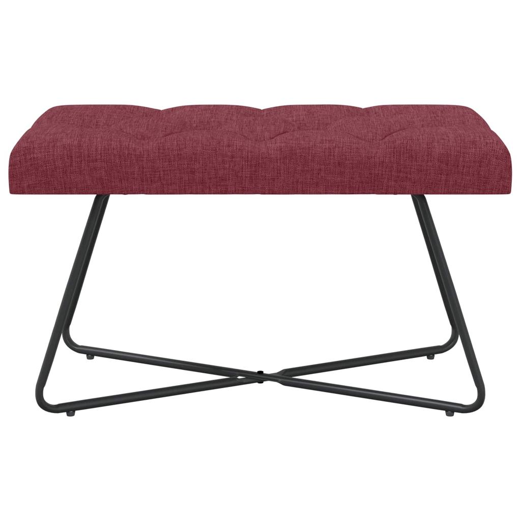 Bench with Button Tufting Wine Red 80 x 40 x 46 cm Fabric