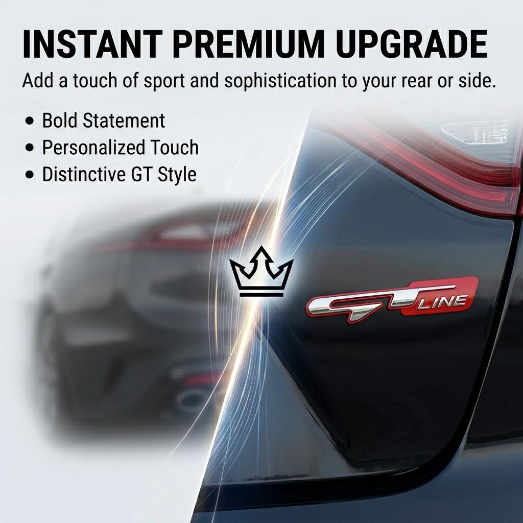 For Hyundai Kia GT Line Emblem Badge Sticker Accent Trajet Sonata Tucson KX5 K3 K4 K5 Stinger Sportage R Rio Soul Carens NN3