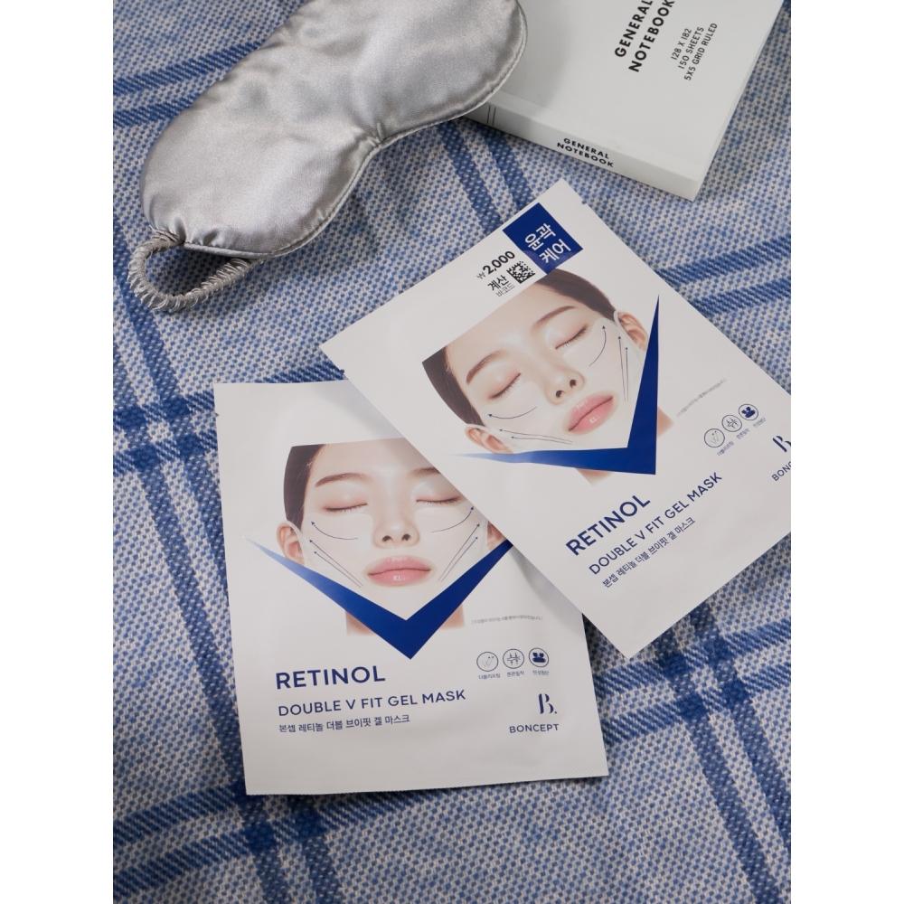Bonsep Skincare [1 6  Tue  Open] Bonsep Retinol Double V Fit Gel Mask 1 Sheet 22 G