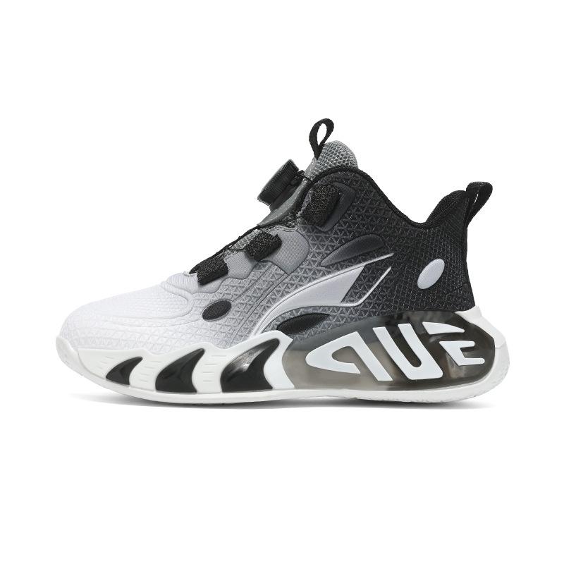 Spring and Autumn mesh breathable soft-soled non-slip sports shoes children's basketball shoes small middle-aged and older children's boys' rotating b