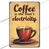 Vintage Coffee Metal Tin Sign Cafe Wall Art Decor Living Room Home Pubs Bar Decoration