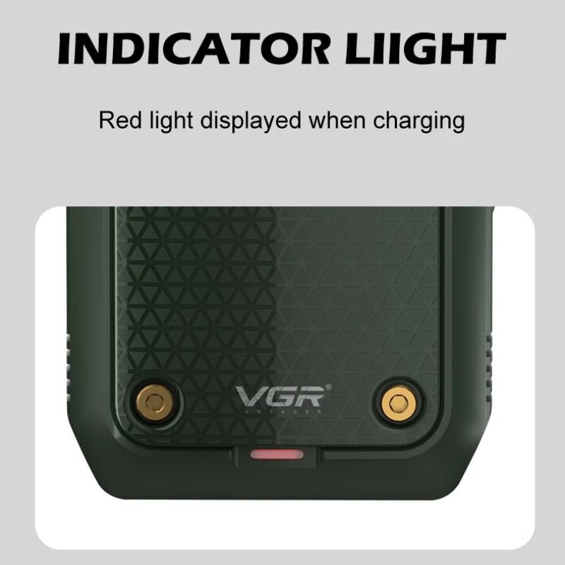 VGR 353 Reciprocating Beard Shaver Professional Hair Trimmer Electric Face Shaving Machine Men's USB Charging Safety Face Shaver for Men Home Clippers