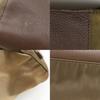 Prada Logo Embossing Handbag Tote Bag Brown Calfskin/Nylon Unisex Used