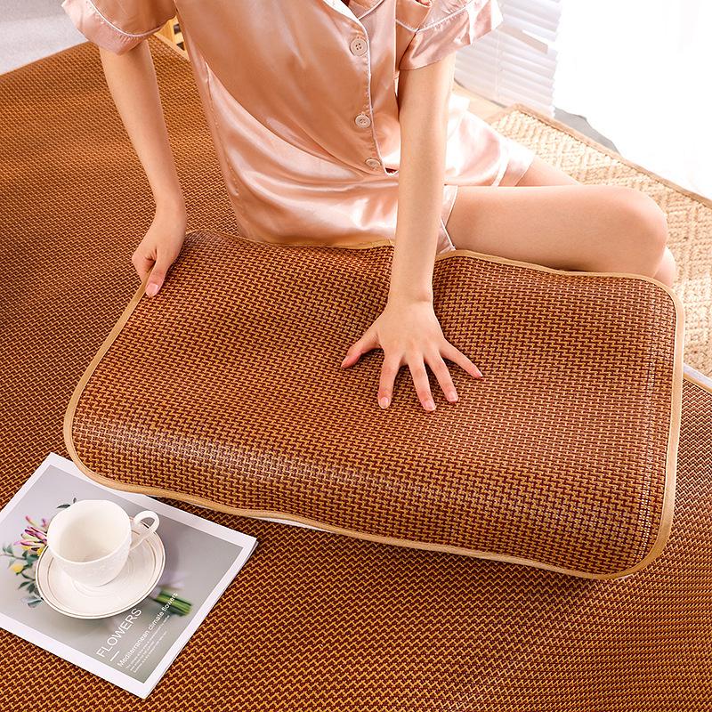 Adult Rattan Pillowcase: Bamboo Cool Mat for Summer