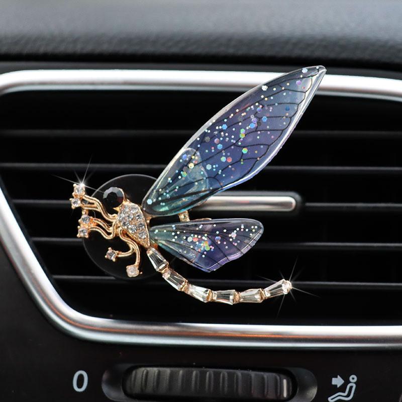 Exquisite Legierung Strass Biene Schmetterling Libelle Auto Lüftungsschlitz Parfüm Clip