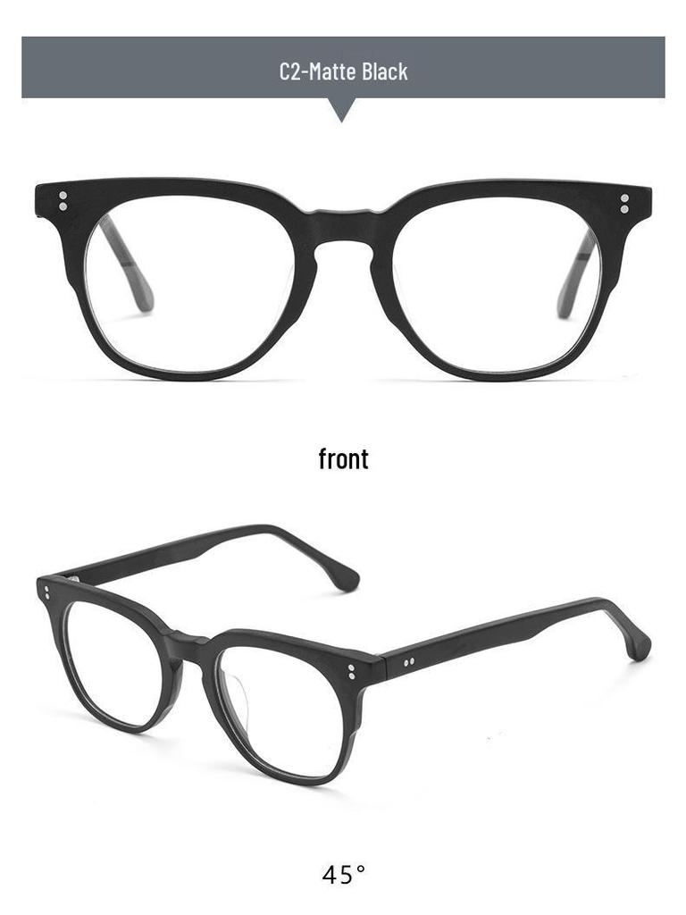 JQ1004 Tortoiseshell Retro Acetate Unisex Prescription Glasses Frame - High-End Design