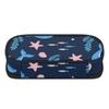Pen Case Large Storage Space Zipper Closure Wear Resistant Polyester with Mesh Pocket Removable Divider and Pen Slots for Students