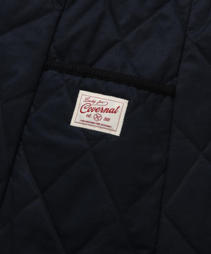 Covernat Woman Quilted Wrap Mini Skirt Dark Navy