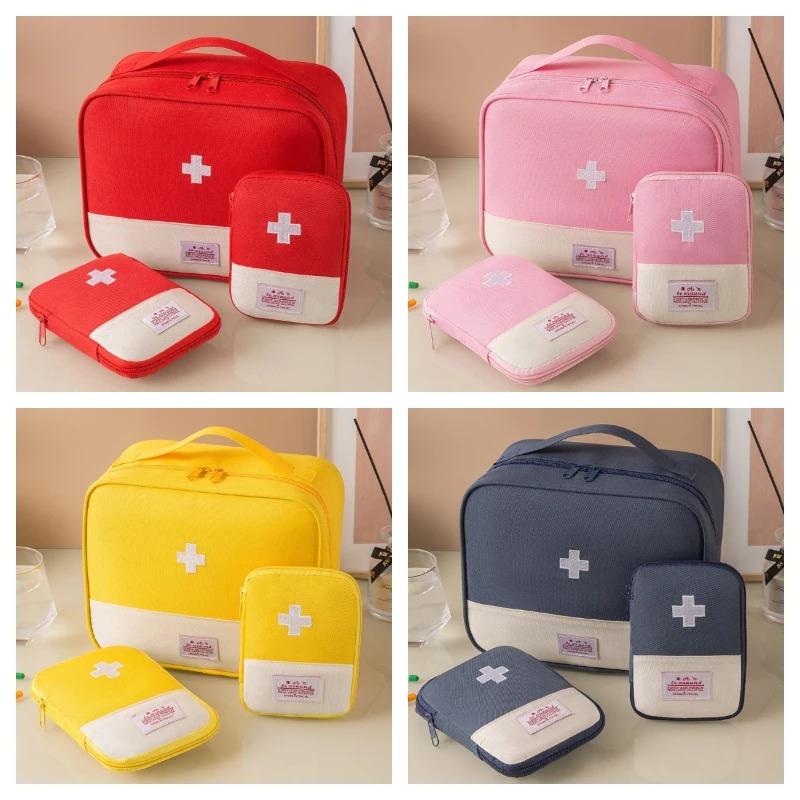 4Pcs/set Portable Medical Storage Bag Camping Emergency First Aid Kit Organizer Home Outdoor Travel Bag Home Emergency Medicine kit Travel Storage Bag