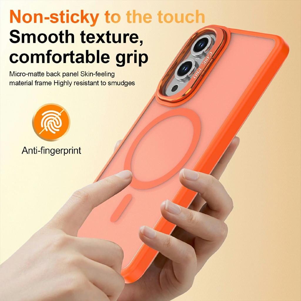 For Samsung Galaxy S25 Edge Magnetic Case Foldable Kickstand Matte PC + TPU Phone Cover