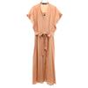 Nano Universe French Sleeve Shirt Dress F Orange Series Women Used