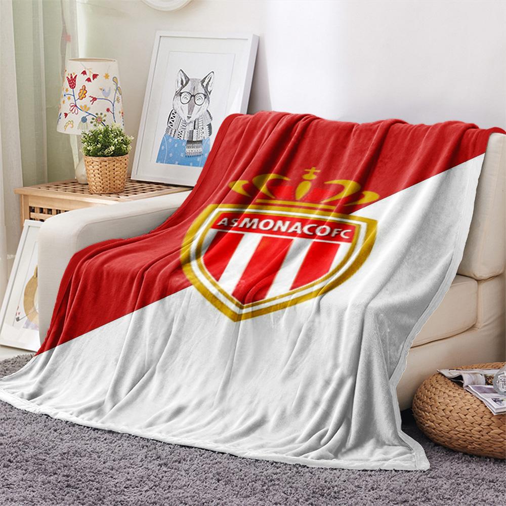 1Pc AC Monza Print Flannel Blanket High Quality Warm Comfortable Cover for All Seasons Perfect for Gifts Home Decor