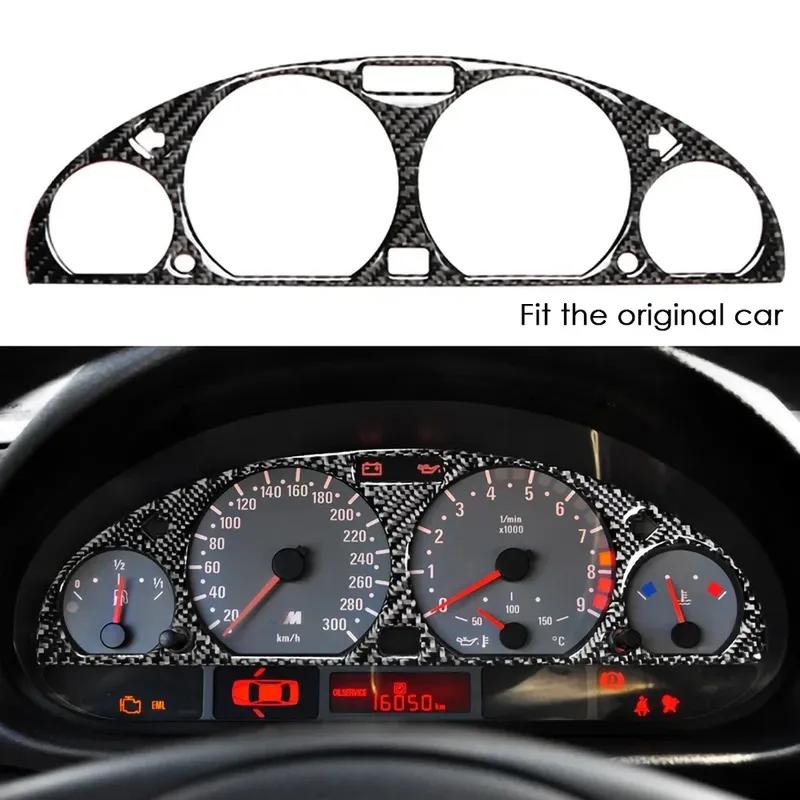 Carbon Fiber Internal Instrument Panel Decorative Frame Dashboard Cover Stickers for BMW 3 E46 M3 1998-2005 Interior Accessories