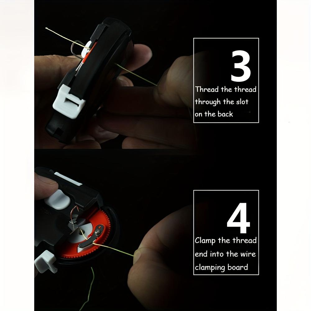 Automatic Fishing Hook Binding Machine, Portable Line Binding Tool, Universal Adaptation, Red - Ideal for Fast and Convenient Fishing Line Management