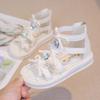 *Fashionable New Diamond Elegant Bag with Princess Sandals for Women Summer Round Bow Sexy and Comfortable Children's Sandals