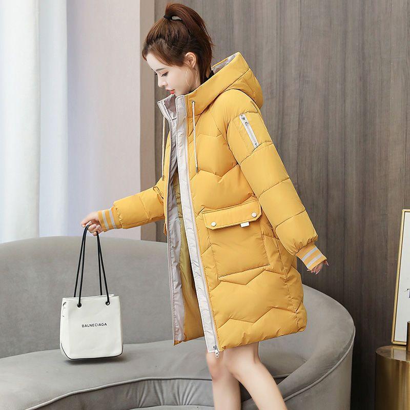 Gepolsterte Kleidung Damen mittel und lang locker verdickt Winter gepolsterte Jacke 2025 gepolsterte Kleidung Winterjacke Brotkleidung