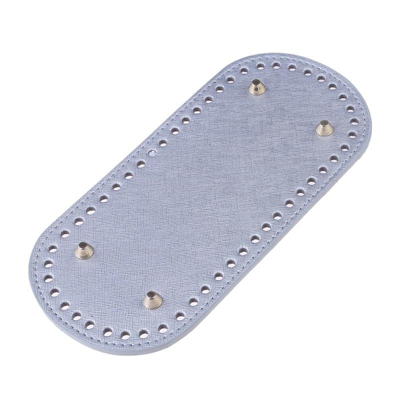 1-5Pcs Handmade Round/Oval Bottom PU Leather For Knitted Bag Wear-Resistant Accessories Bottom With Holes DIY Crochet Bag Bottom