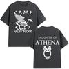 2026 Spring Summer Classic Mens  Clothing Camp Half Blood Aesthetic Retro Sports Long Island Sound Streetwear Short Sleeve Top