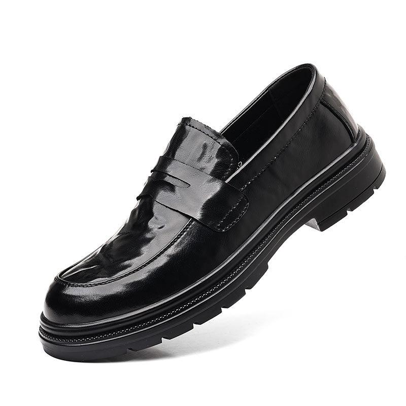 Genuine leather cowhide men's leather shoes casual overalls soft-soled shoes wear-resistant flow one-pedal loafers