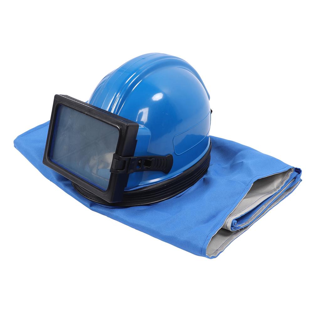 Casque de sablage avec entrée de 1/4 pouce et filetage de 13 mm, cagoule de protection pour le sablage et la pulvérisation