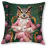 1/4pcs Vintage Royal Animal Gentleman Fox Owl Squirrel Decorative Throw Pillow Covers Floral Garden Tea Party Cushion Cases