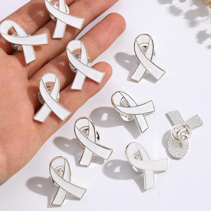 Brože s mašlí ze slitiny pro dobrovolníky Balení 20 ks Brož pro povědomí o rakovině Charitativní šperky Dárky