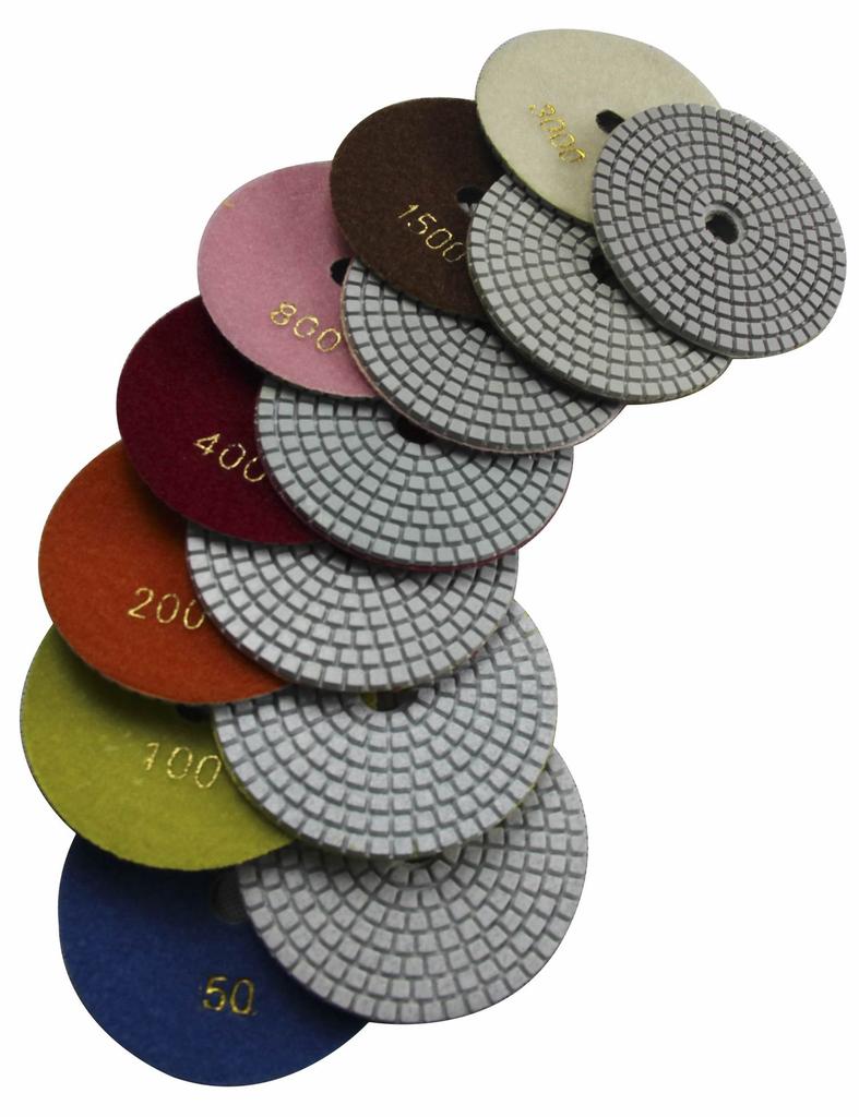 Konfor 8cm Diamond Polishing Pad, Stone Polishing Pad Disc for Marble and Granite, Wet Polishing