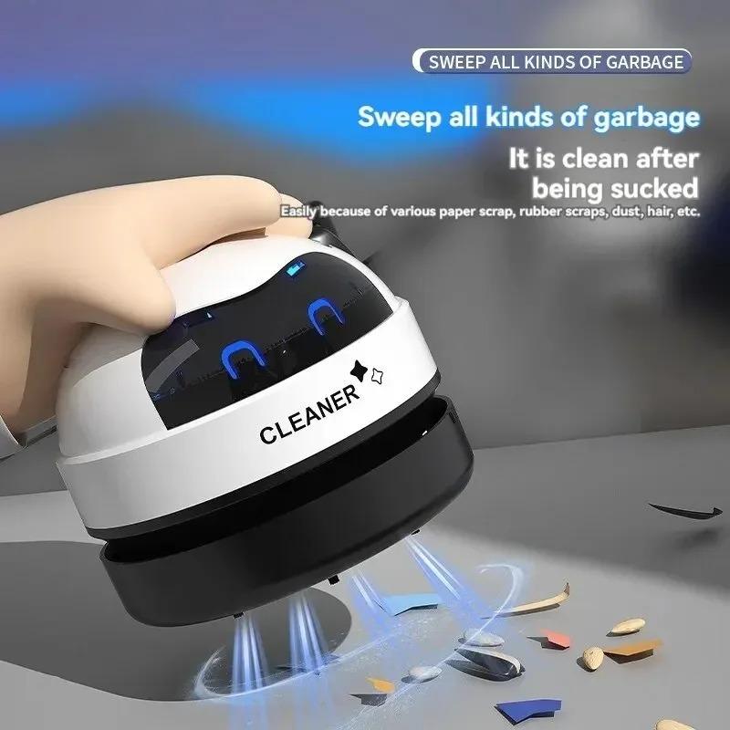 Portable Desktop Vacuum Cleaner Wireless Table Dust Vacuum USB Rechargeable Mini Car Vacuum Cleaner With Detachable Nozzle