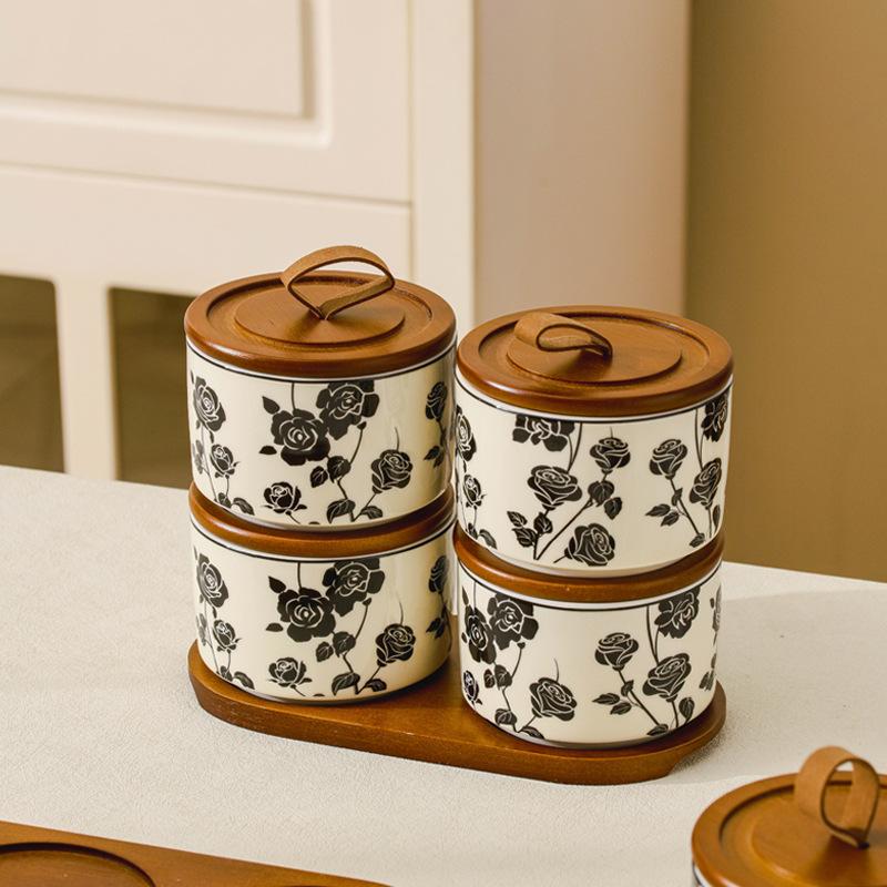 Tea storage Ceramic storage tank household sealed high appearance level coffee can food storage