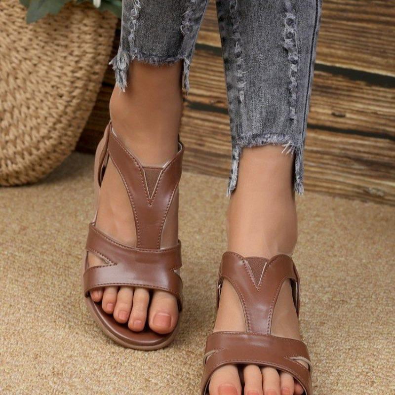 Neue Sommer Sandalen Damen Eckige Zehenpartie Spaltleder Gladiatoren Schuhe Klobiger Absatz Riemchensandalen für Damen High Heels Sandalen